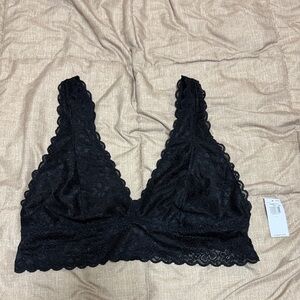 NWT Elegant Black Lace Bralette Old Navy Large Convertible Straps